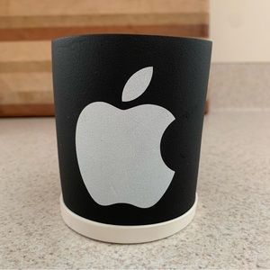 Apple Mac Macintosh black foam koozie for soda & beer cans from early 2000’s
